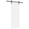vidaXL Drzwi przesuwne 78 x 211 cm Drewno inżynieryjne biały i czarny