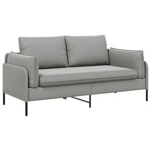 vidaXL Sofa dwuosobowa 2-osobowy jasnoszary 188 x 81 x 89 cm Welur
