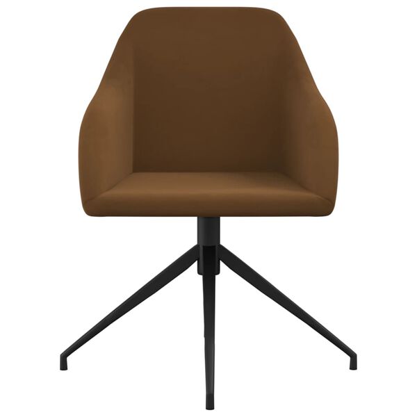 vidaXL Krzesła stołowe, 6 szt., brązowe, obite aksamitem