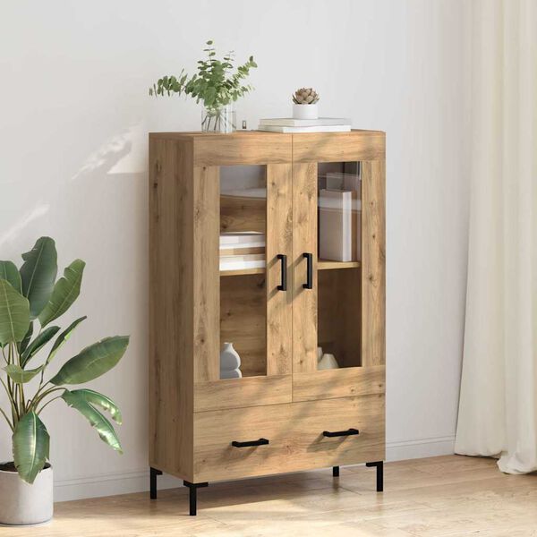 vidaXL Highboard z szufladą Dąb rzemieślniczy 69,5 x 31 x 115 cm