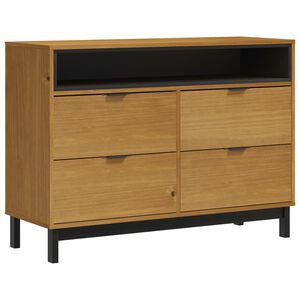 vidaXL Komoda FLAM, 110x40x80 cm, lite drewno sosnowe