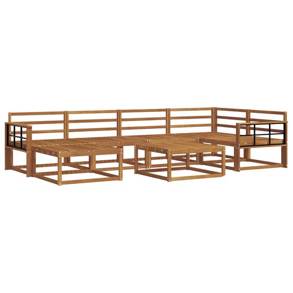 vidaXL Zestaw sof na zewnątrz 7 pcs Naturalny Lite Drewno Akacji