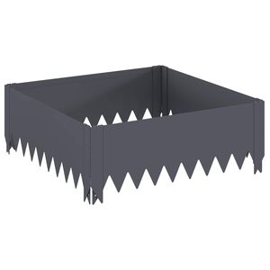 vidaXL Krawężnik do trawnika 60 x 60 x 20 cm Stal antracytowy