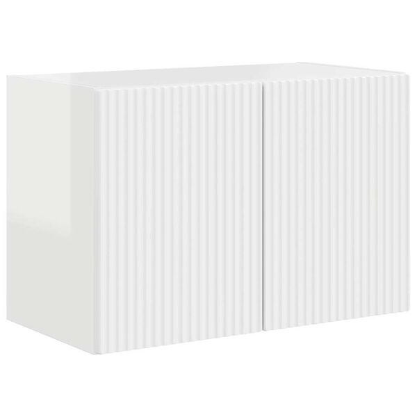 vidaXL Szafka pod telewizor Wysoki połysk biały 59,5 x 31 x 40 cm