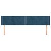 vidaXL Zagł&oacute;wek uszak, ciemnoniebieski, 163x16x78/88 cm, aksamit