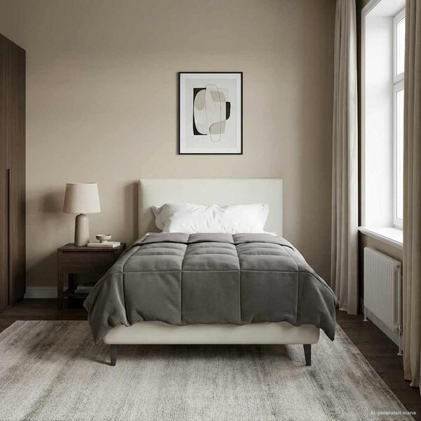 vidaXL Kołdra na cały rok Jasnoszary 135 x 220 cm Mikrofibra