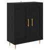 vidaXL Highboard Czarny Dąb 69,5 x 34 x 180 cm Materiał drewnopochodny