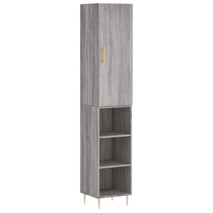 vidaXL Wysoka szafka, szary dąb sonoma, 34,5x34x180 cm