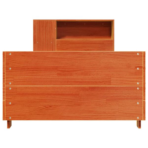 vidaXL Rama ł&oacute;żka bez materaca, woskowy brąz, 75x190 cm, sosnowa