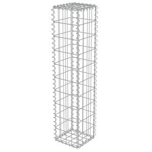 vidaXL Ściana gabionowa z pokrywami, galwanizowana stal, 20x20x100 cm