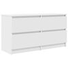 vidaXL Szafka RTV Biała 100x35x54 cm Drewno klejone