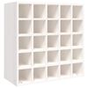 vidaXL Szafka na wino biała 56x25x56 cm lite drewno sosnowe