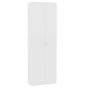 vidaXL Szafa biurowa, biała, 60x32x190 cm, materiał drewnopochodny