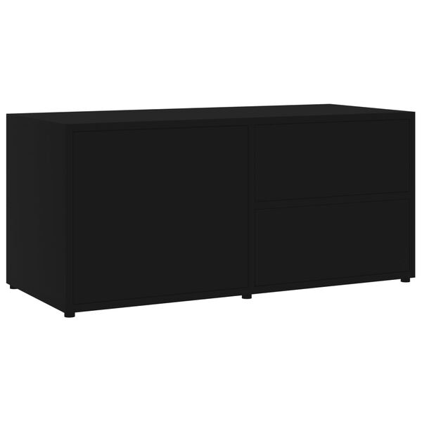 vidaXL Szafka pod TV, czarna, 80x34x36 cm materiał drewnopochodny