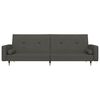 vidaXL 2-osobowa kanapa, 2 poduszki, ciemnoszara, aksamitna