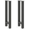 vidaXL Nogi do stołu konsolowego Antracyt 2 szt. 28x(72-73) cm Stal