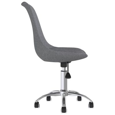 vidaXL Obrotowe krzesło biurowe, jasnoszare, obite tkaniną