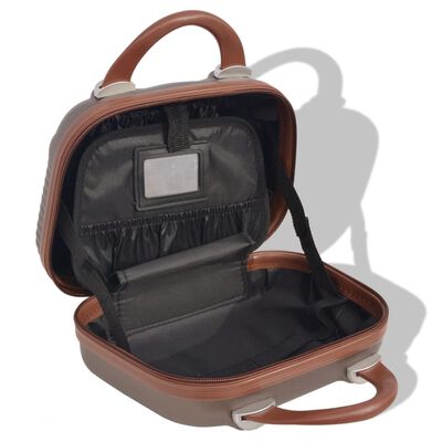 vidaXL Zestaw walizek na kółkach w kolorze kawy, 4 szt.