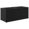 vidaXL Donica ogrodowa z 2 wkładami, czarna, 72x30x32 cm, rattan PE