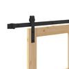 vidaXL Drzwi przesuwne ORKDAL Naturalny i czarny 83 x 202 cm
