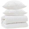 vidaXL Duvet z poduszkami z poduszką 3 szt. Biały Mikrofibra