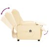 vidaXL Elektryczny fotel rozkładany, kremowy, obity sztuczną sk&oacute;rą