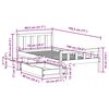 vidaXL Rama ł&oacute;żka bez materaca, 75x190 cm, lite drewno sosnowe