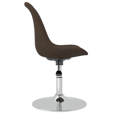 vidaXL Obrotowe krzesła stołowe, 4 szt., ciemnobrązowe, obite tkaniną