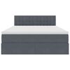 vidaXL Ł&oacute;żko z miejscem do przechowywania Ciemnoszary 140 x 190 cm