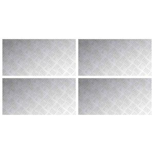 vidaXL Stopień 4 szt. 80 x 40 cm Srebrny Aluminium Prostokątny