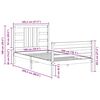 vidaXL Rama ł&oacute;żka bez materaca, biała, 100x200 cm, lite drewno sosnowe