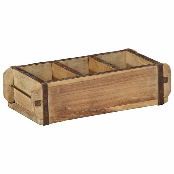 vidaXL Taca Brązowy 30 x 14 x 9 cm Lite Drewno Recyklingowe