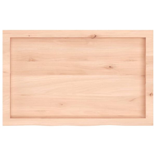 vidaXL Blat stołu, 80x50x(2-4) cm, surowe lite drewno dębowe