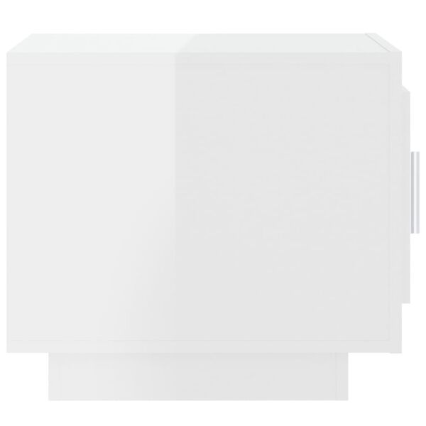 vidaXL Stolik kawowy, biały o wysokim połysku, 51x50x45 cm