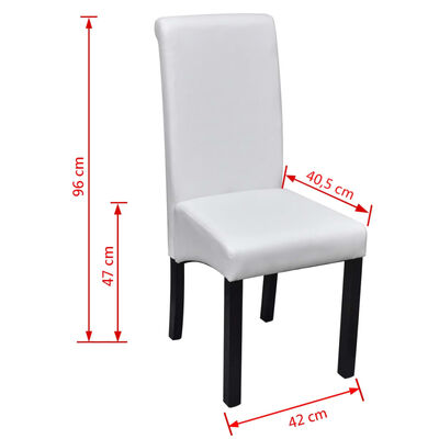 vidaXL Krzesła stołowe, 4 szt., białe, obite sztuczną skórą