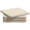 vidaXL Poduszki na siedziska 4 pcs Beżowy 40 x 40 x 3 cm