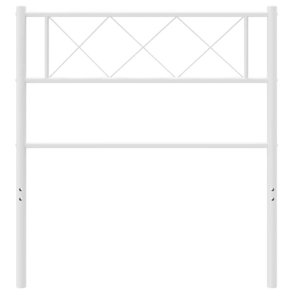 vidaXL Metalowe wymienne wezgłowie, białe, 90 cm