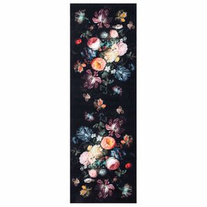 vidaXL Dywan kuchenny Czarny 180 x 60 cm Aksamit