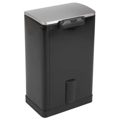 EKO Kosz na śmieci z pedałem E-Cube, 40 L, matowy, czarny