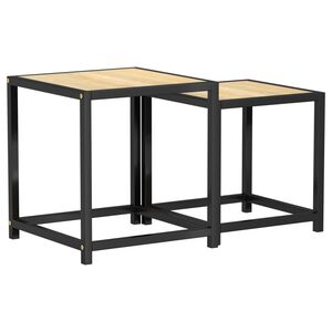 vidaXL Stoliki herbaciane, 2 szt., MDF, dąb sonoma