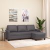 vidaXL 3-osobowa sofa z podn&oacute;żkiem, szary, 180 cm, sztuczna sk&oacute;ra
