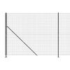 vidaXL Ogrodzenie z siatki, ze stopami słupk&oacute;w, antracytowe, 2,2x10 m
