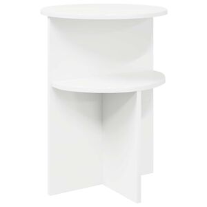 vidaXL Stolik boczny Biały &Oslash; 39,5 x 55 cm Drewno inżynieryjne