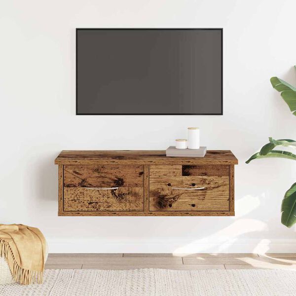 vidaXL Szafka wisząca, stare drewno, 60x26x18,5 cm