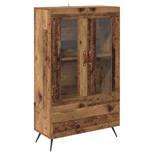 vidaXL Highboard z szufladą Stare drewno 69,5 x 31 x 115 cm