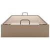 vidaXL Rama łóżka otomana bez materaca, cappucino, 90x190 cm, ekoskóra