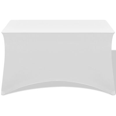 vidaXL Elastyczny pokrowiec na stół 243x76x74 cm, 2 szt., białe