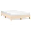 vidaXL Rama łóżka bez materaca, kremowa, 120x190 cm, tkanina