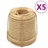 vidaXL Liny sizalowe, 5 szt., 20 mm, 100 m