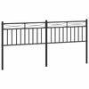vidaXL Metalowe wymienne wezgłowie, czarne, 180 cm